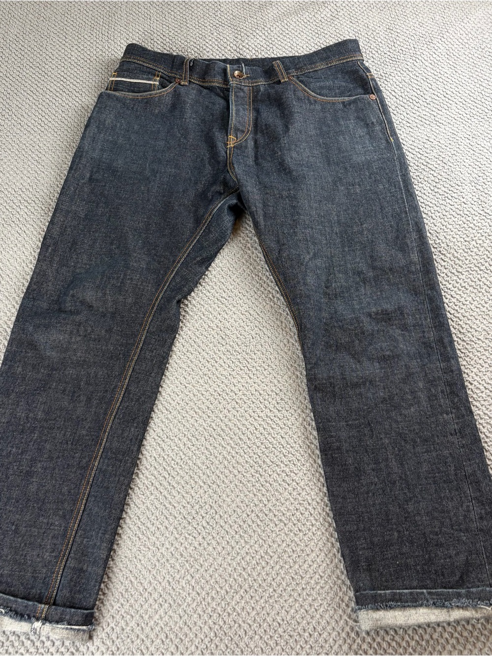 People for peace selvedge jeans 34 tapered fit Jeans in Dark Indigo